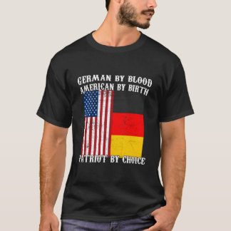 T-shirt Ger par le sang Américain par la naissance Patriot