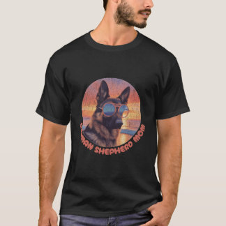 T-shirt Ger Shepherd Maman Lunettes De Soleil Et