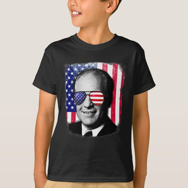 T-shirt Gerald Ford 4 juillet Drapeau (Devant)