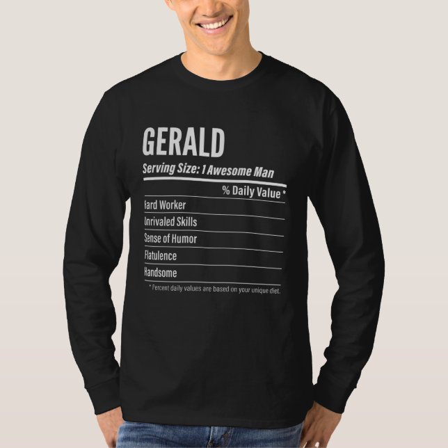 T-shirt Gerald  Nutritional Facts Serving Size Calories (Devant)