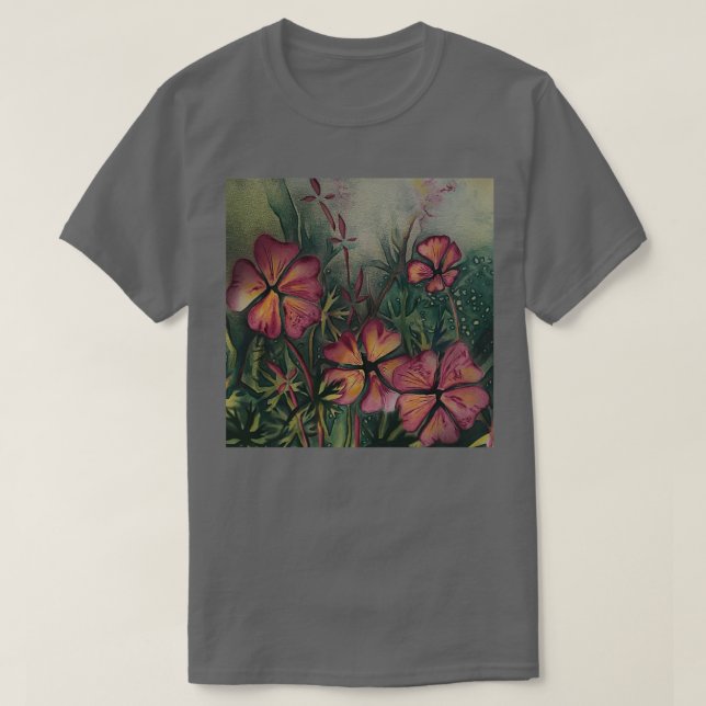 T-shirt Géranium de Cranesbill (Design devant)