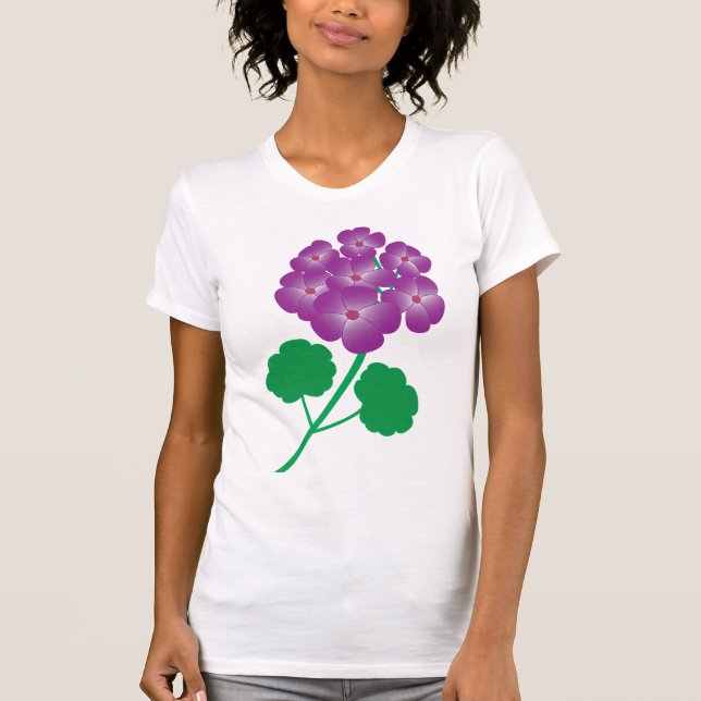 T-shirt Geranium Flowers (Devant)