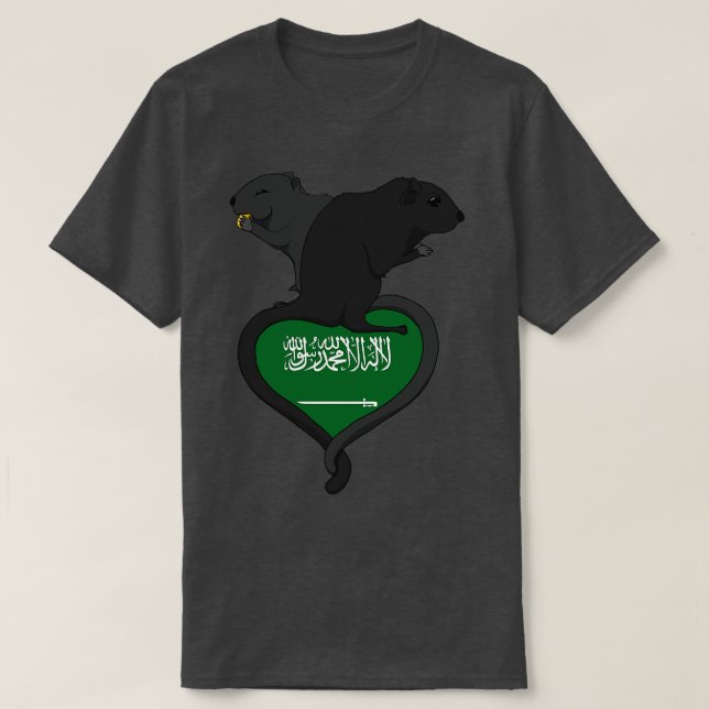 T-shirt Gerbil Arabie Saoudite sombre (Design devant)