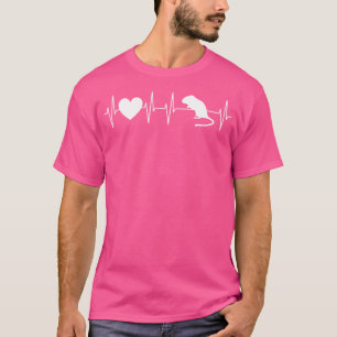 T-shirt Gerbil Love Heartbeat For Pet Owners Mouse Gerbil