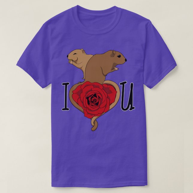 T-shirt Gerbil love Lumière (Design devant)