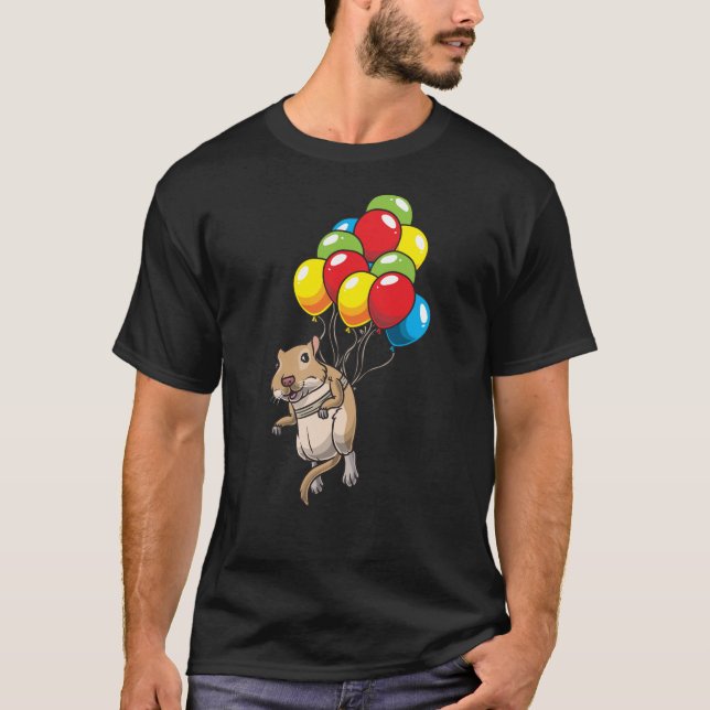 T-shirt Gerbil mongol avec des ballons (Devant)