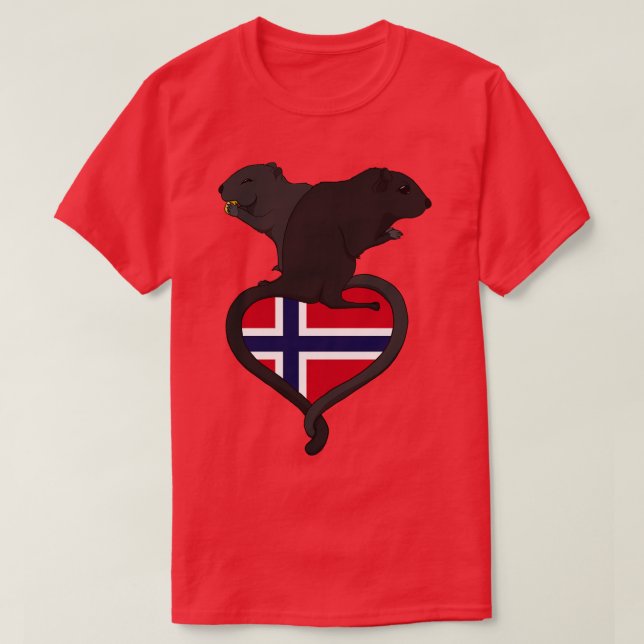 T-shirt Gerbil Norvège sombre (Design devant)