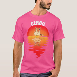 T-shirt Gerbil Sunset Sand Rat Rodent Désert Gerbil Propri