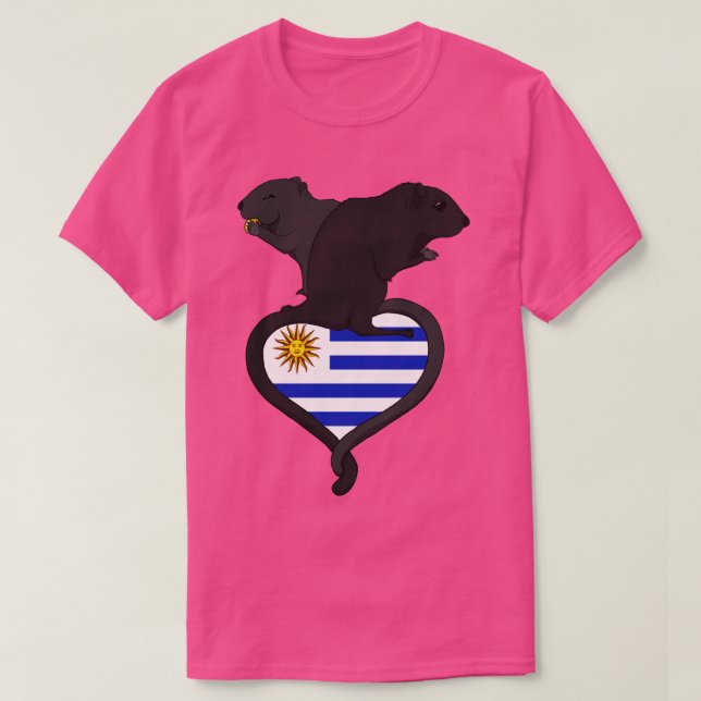 T-shirt Gerbil Uruguay sombre (Design devant)