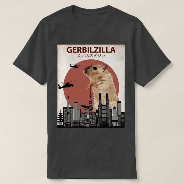 T-shirt Gerbilzilla Giant Gerbil Monster (Design devant)