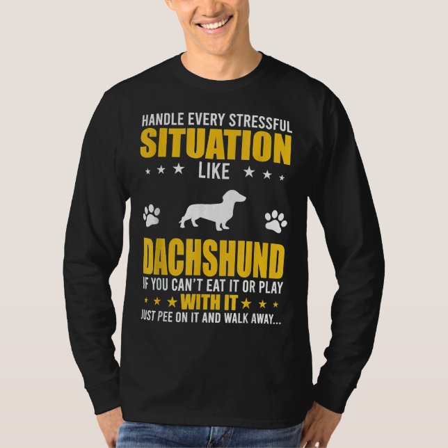T-shirt Gérer la situation stressante Amoureux de les chie (Devant)