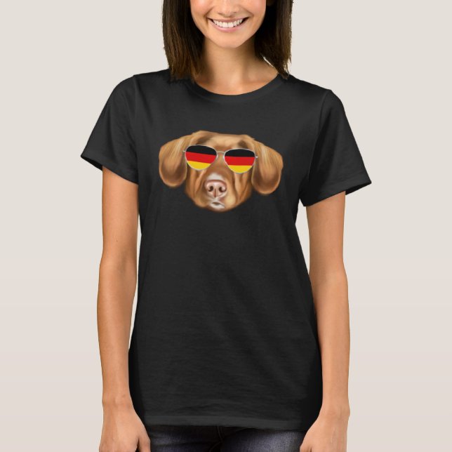 T-shirt German Flag Duck Tolling Retrievers Dog Germany Po (Devant)