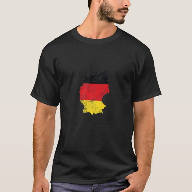 T-shirt German Flag Map For Americans And Who Love USA Fla (Devant)