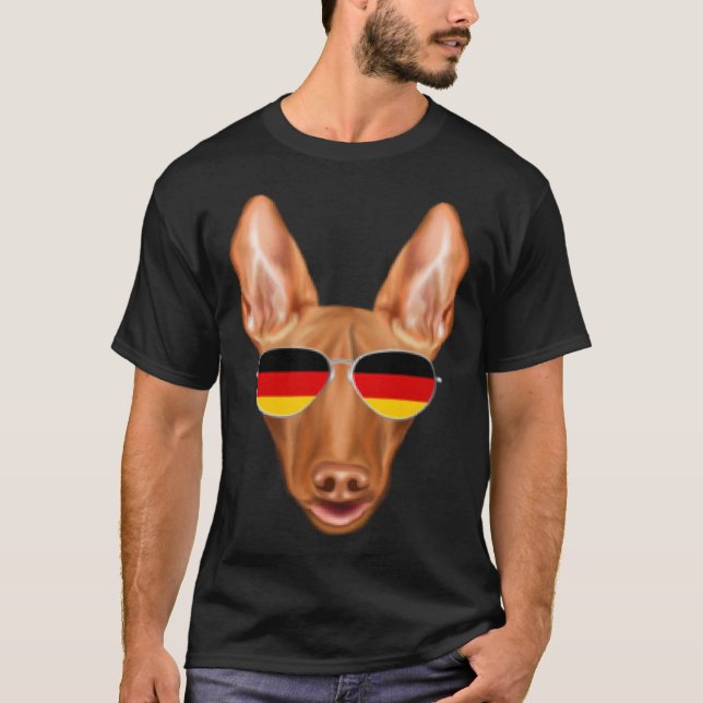 T-shirt German Flag Pharaoh Hound Dog Germany Pocket (Devant)