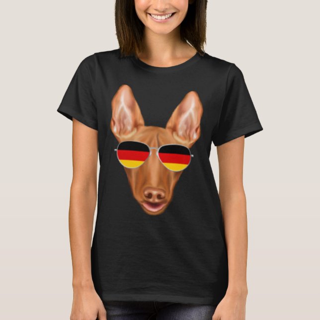 T-shirt German Flag Pharaoh Hound Dog Germany Pocket (Devant)