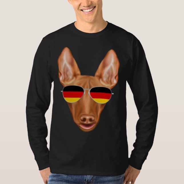 T-shirt German Flag Pharaoh Hound Dog Germany Pocket (Devant)