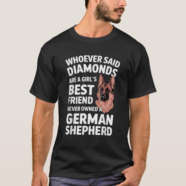 T-shirt German Shepherd Art For Women Girls German Shepher (Devant)