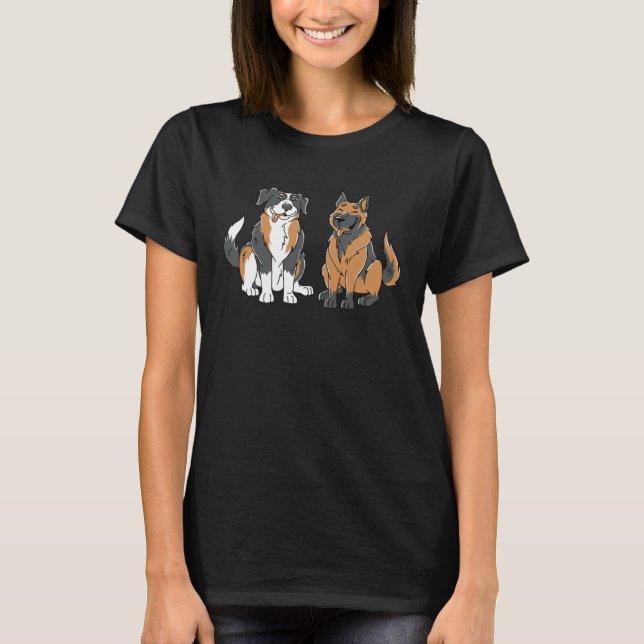 T-shirt German Shepherd Dog Graphic for Men Women Children (Devant)