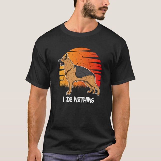 T-shirt German Shepherd Dog Gsd Sunset 15 (Devant)