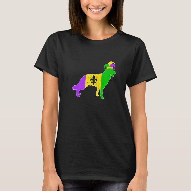 T-shirt German Shepherd Dog Mardi Gras Carnivals Funny Pup (Devant)