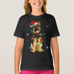 T-shirt German Shepherd Dog Tree Christmas Sweater Xmas Do