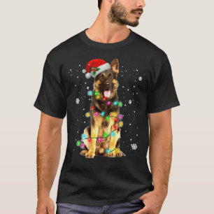 T-shirt German Shepherd Dog Tree Christmas Sweater Xmas Do