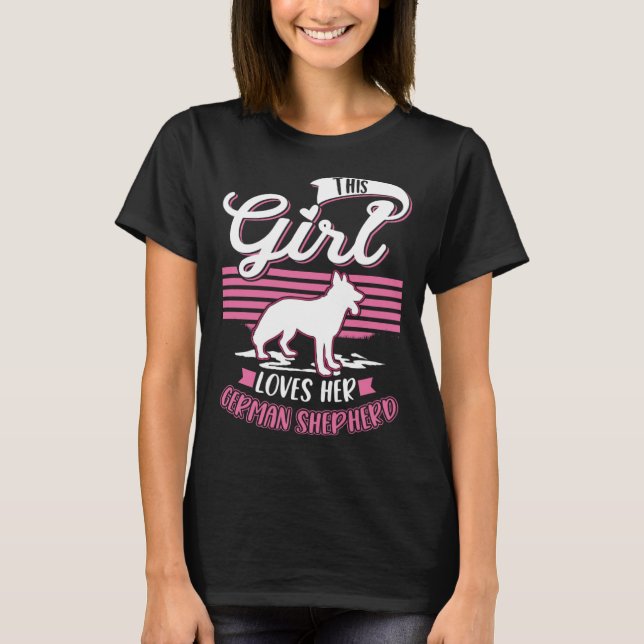 T-shirt German Shepherd Girl German Shepherd  1 (Devant)