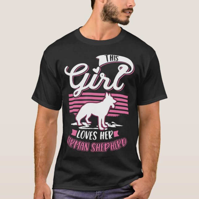 T-shirt German Shepherd Girl German Shepherd  1 (Devant)