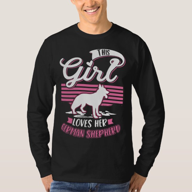 T-shirt German Shepherd Girl German Shepherd  1 (Devant)