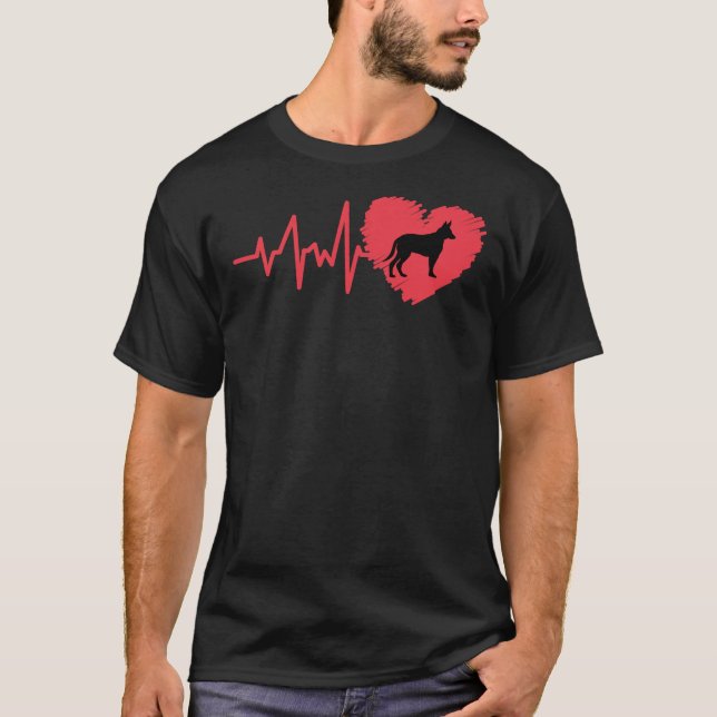 T-shirt German Shepherd Heartbeat 311 (Devant)