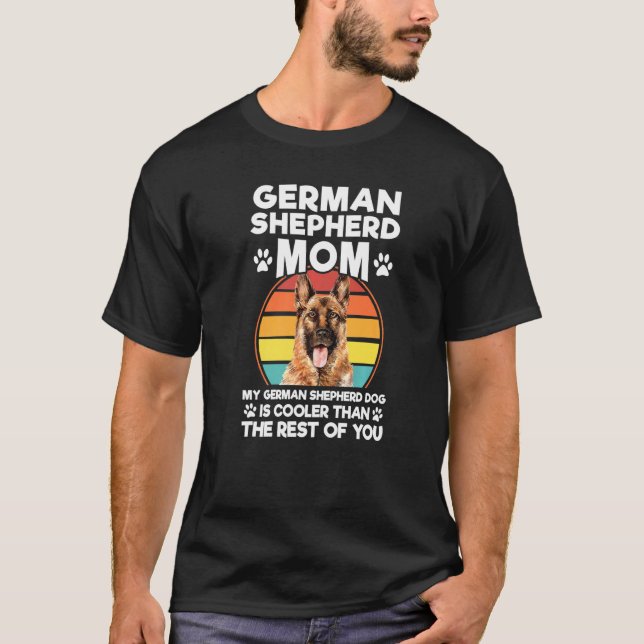 T-shirt German Shepherd Maman German Shepherd Dog Dog Pet  (Devant)