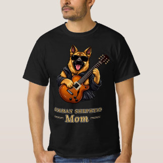 T-shirt German Shepherd Mom Rock Star Guitar Dog Gift