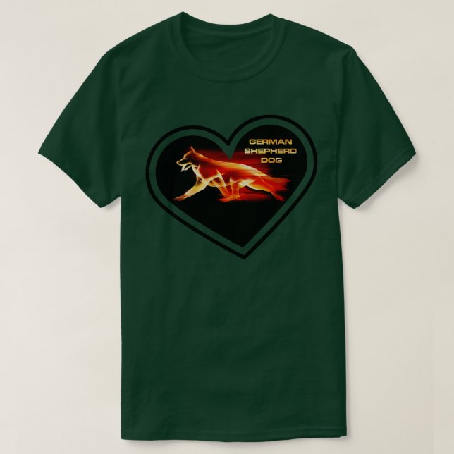 T-shirt German Shepherd poetry in motion (Design devant)