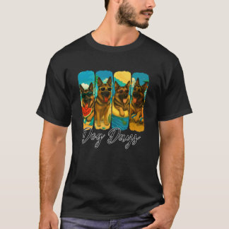 T-shirt German Shepherd Summer Vibes Dog Days Dog Mom Dad