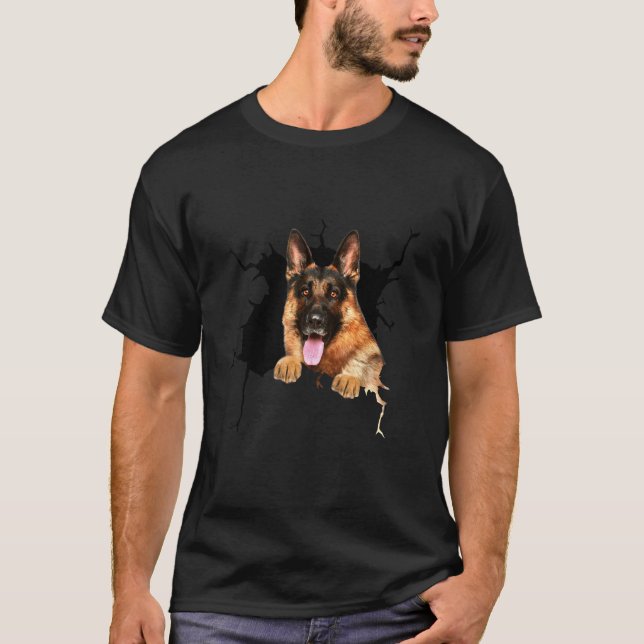 T-shirt German Shepherd Torn Cloth (Devant)