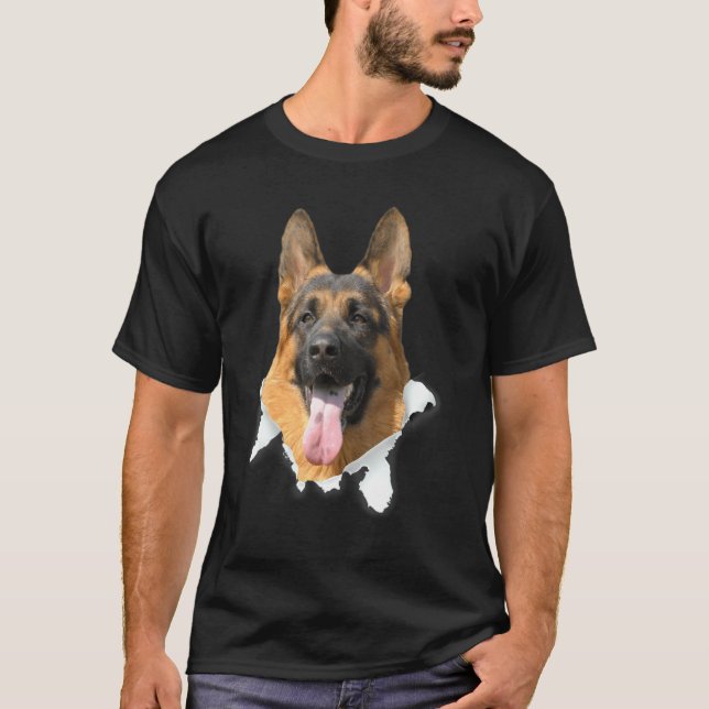 T-shirt German Shepherd Torn Cloth  For Dog (Devant)