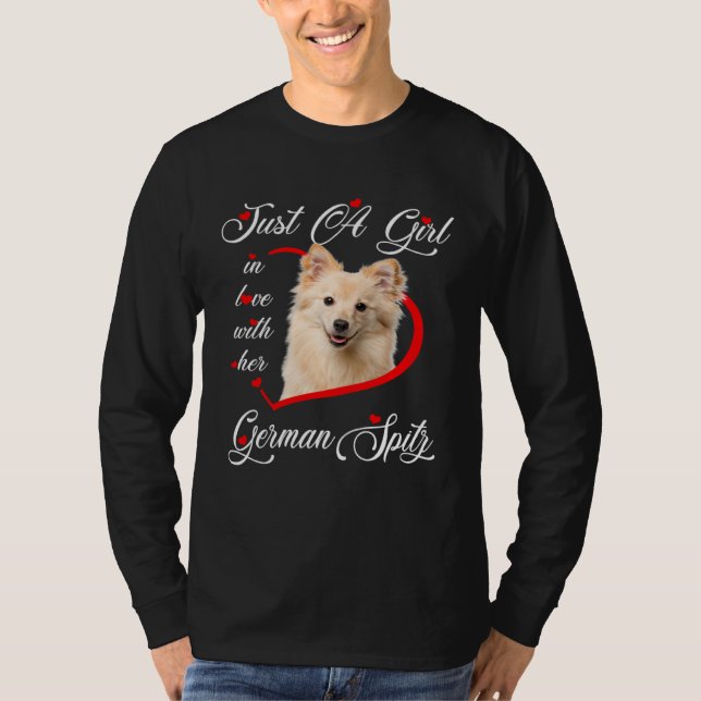 T-shirt German Spitz Just A Girl In Love With Her  Dogs (Devant)