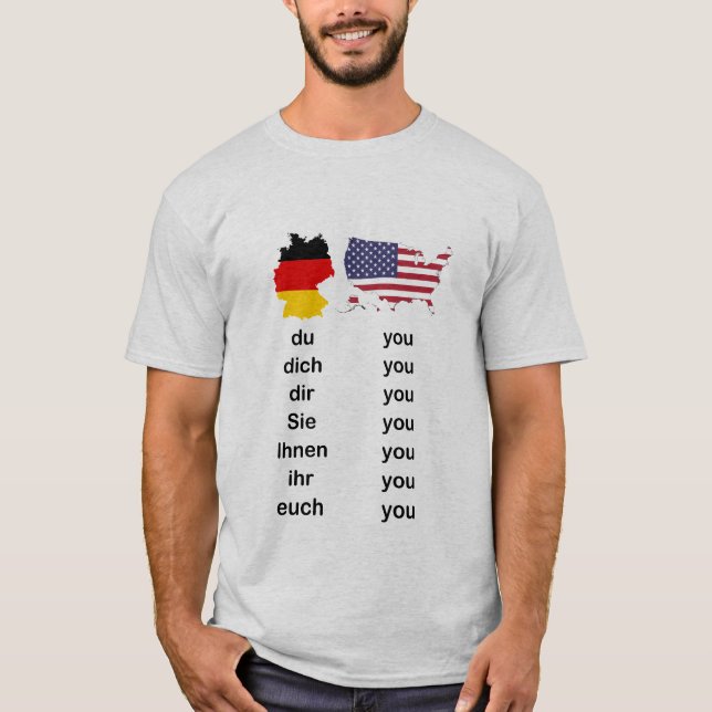 T-shirt German vs. English - You - YouDich (Devant)