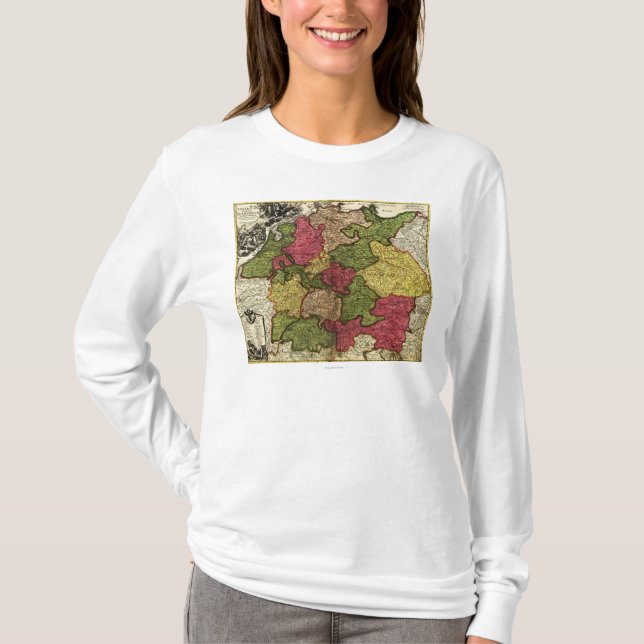 T-shirt GermanyPanoramic MapGermany (Devant)