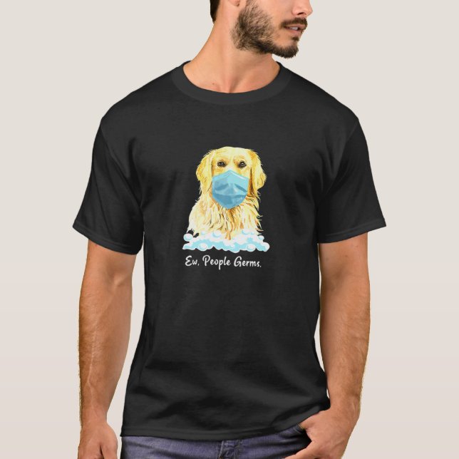 T-shirt Germes Golden Retriever Chien Portant Le Visage (Devant)