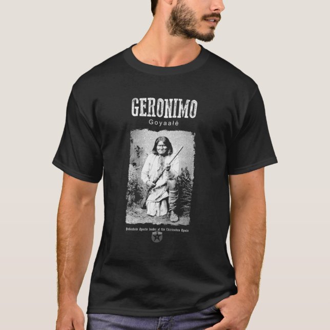 T-shirt Geronimo-Indien-Apache Leader-Amérique (Devant)