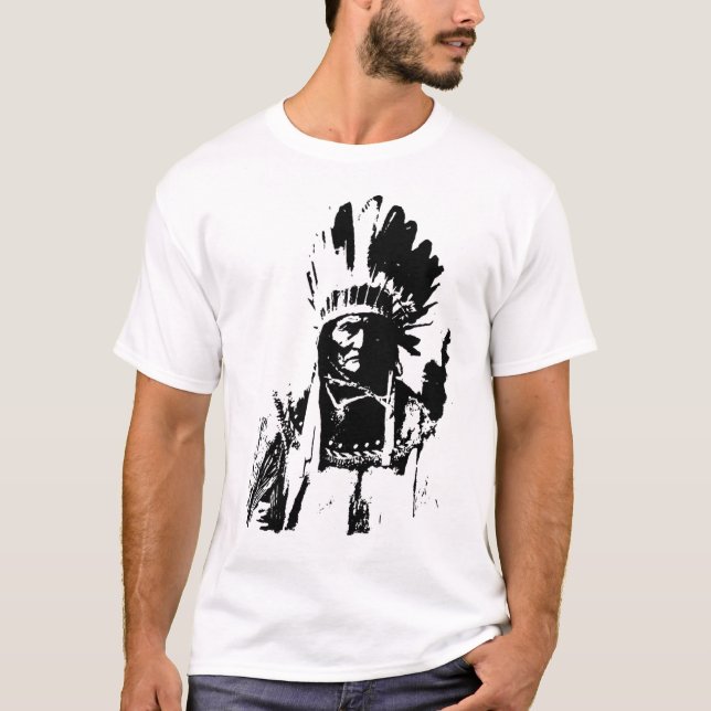 T-shirt Geronimo noir et blanc (Devant)
