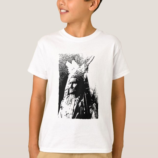 T-shirt Geronimo noir et blanc (Devant)