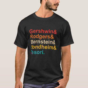 T-shirt Gershwin Rodgers Bernstein Sondheim Tesori Retro