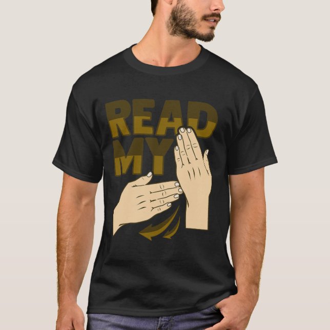 T-shirt Geste de la main Asl Sensibilisation à la surdité  (Devant)