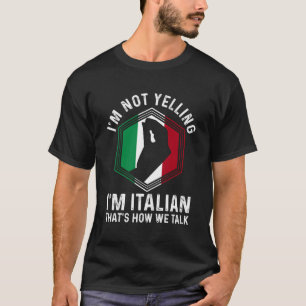 T-shirt Gestes main des racines italiennes Je ne hurle pas