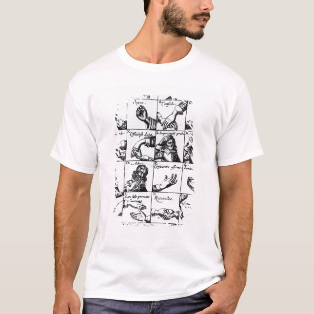 T-shirt Gestes pour mimer Chrilogia de John Bulwer ' (Devant)