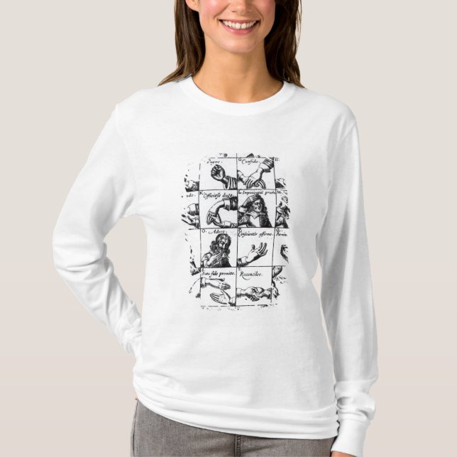 T-shirt Gestes pour mimer Chrilogia de John Bulwer ' (Devant)