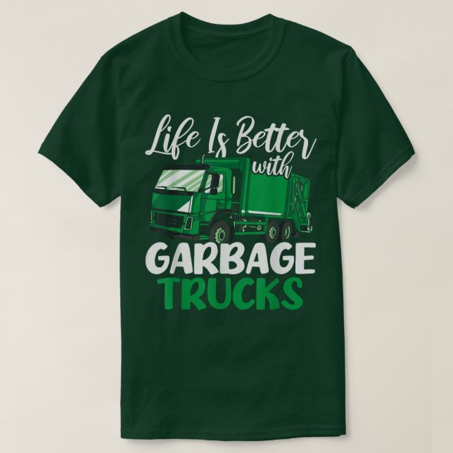 T-shirt Gestion des déchets Collecte des ordures Décharge  (Design devant)