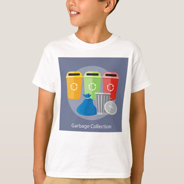 T-shirt Gestion des déchets de collecte des ordures Récupé (Devant)